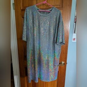 Holographic Sequin Dress